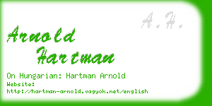 arnold hartman business card